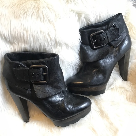 Coach Shoes - Coach Black Platform Leather Ankle Boot 6.5 Coach Shoes - Coach Black Platform Leather Ankle Boot 6.5